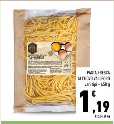 PASTA FRESCA ALL'UOVO VALLEORO