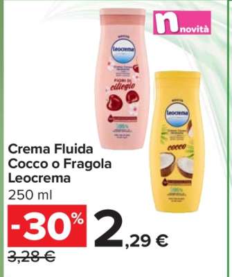Crema Fluida Cocco o Fragola Leocrema