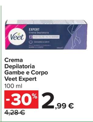 Crema Depilatoria Gambe e Corpo Veet Expert