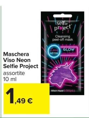 Maschera Viso Neon Selfie Project