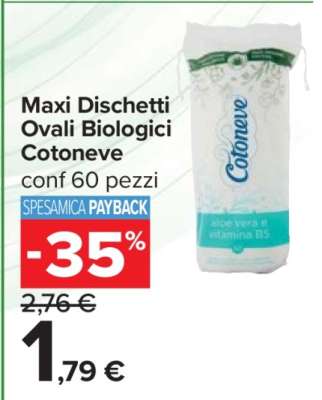 Maxi Dischetti Ovali Biologici Cotoneve