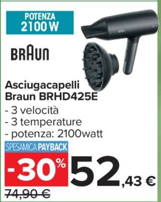 Asciugacapelli Braun BRHD425E