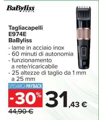 Tagliacapelli E974E BaByliss