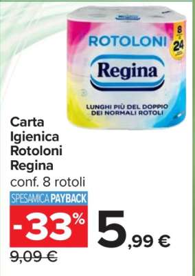 Carta Igienica Rotoloni Regina