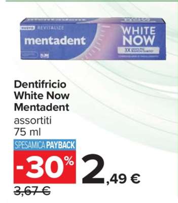 Dentifricio White Now Mentadent