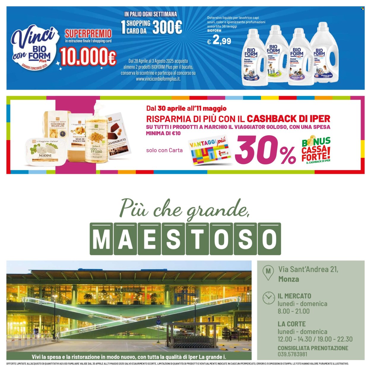 Volantino Iper, La grande i - 30/4/2025 - 11/5/2025. Pagina 1
