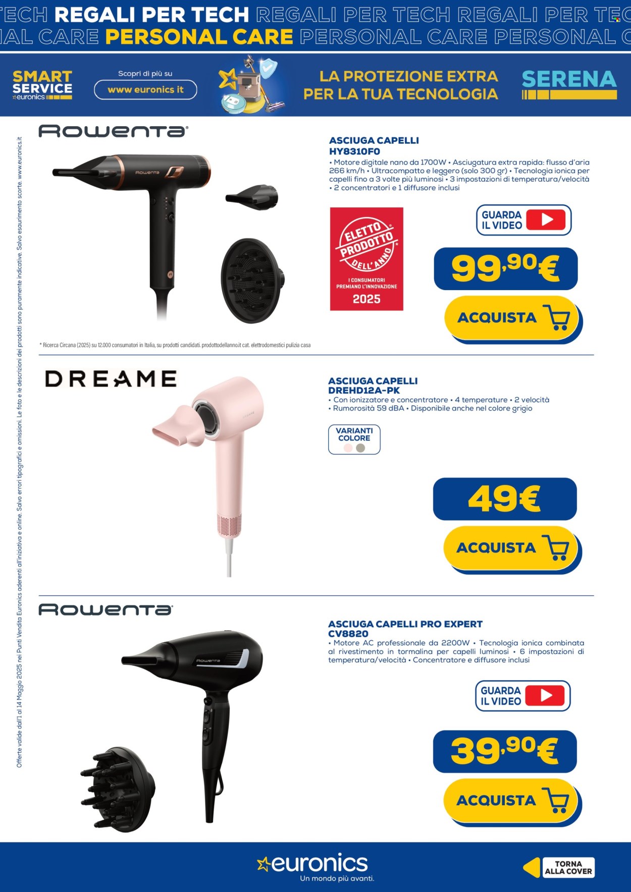 Volantino Euronics - 1/5/2025 - 14/5/2025. Pagina 1