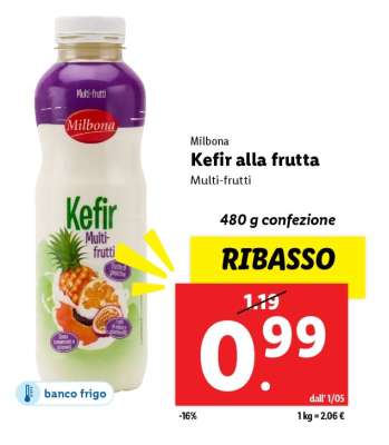 Milbona Kefir alla frutta
