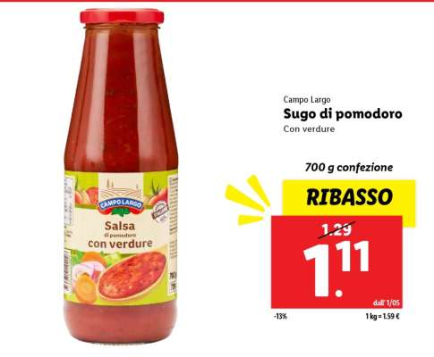 Campo Largo Sugo di pomodoro