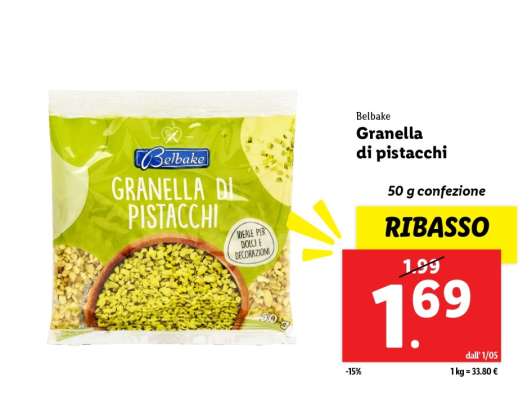 Belbake Granella di pistacchi