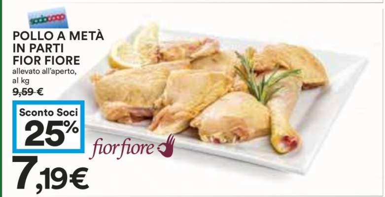 POLLO A METÀ IN PARTI FIOR FIORE