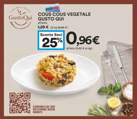 COUS COUS VEGETALE GUSTO QUI