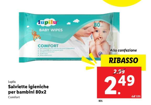 Lupilu Salviette igieniche per bambini 80x2