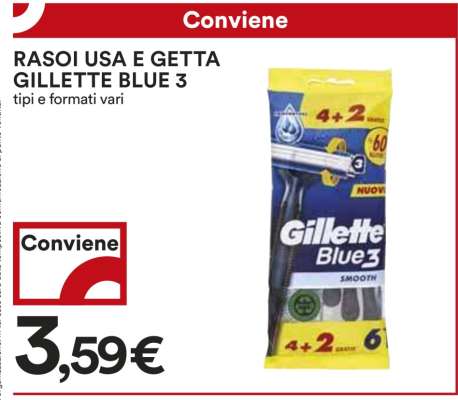 Rasoi Usa e Getta Gillette Blue 3