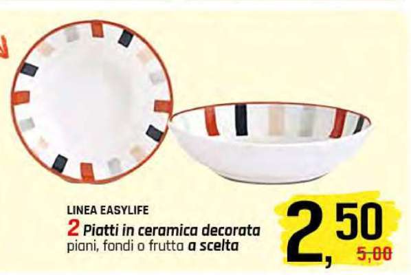 2 Piatti in ceramica decorata