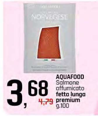 AQUAFOOD Salmone affumicato fetta lunga premium