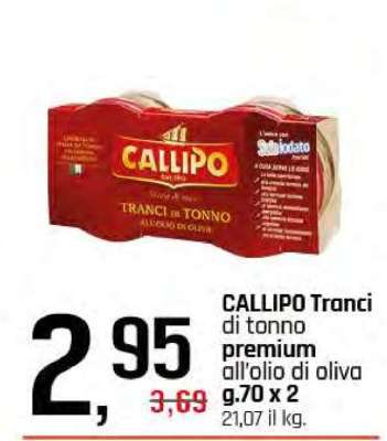 CALLIPO Tranci di tonno premium all'olio di oliva