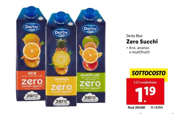 Derby Blue Zero Succhi