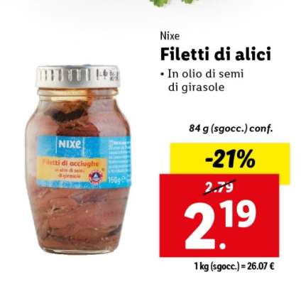 Nixe Filetti di alici
