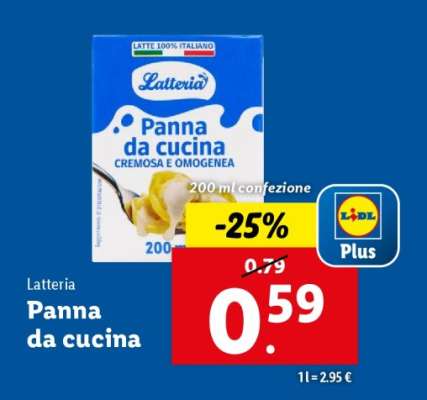 Latteria Panna da cucina