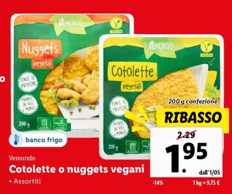Vemondo Cotolette o nuggets vegani