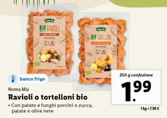 Ravioli o tortelloni bio