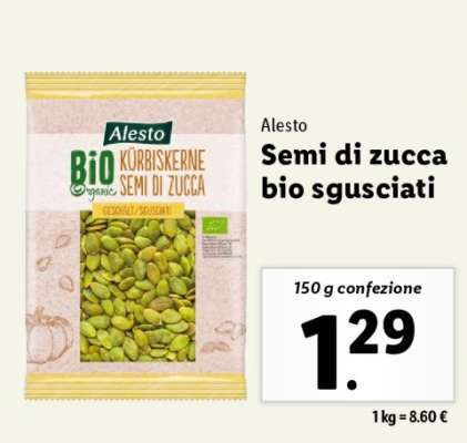 Alesto Semi di zucca bio sgusciati