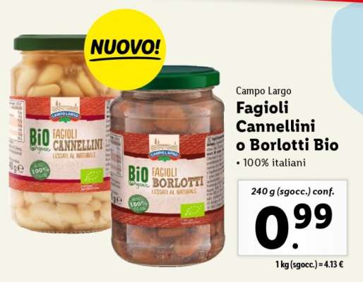 Campo Largo Fagioli Cannellini o Borlotti Bio