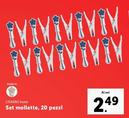 Set mollette, 20 pezzi