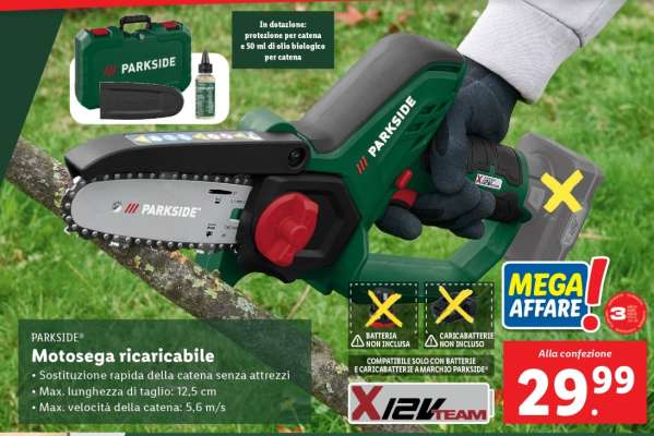PARKSIDE® Motosega ricaricabile