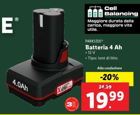 PARKSIDE Batteria 4 Ah