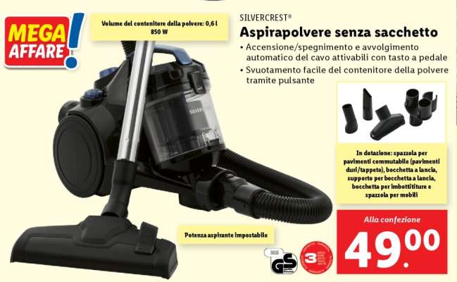 SILVERCREST Aspirapolvere senza sacchetto