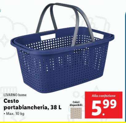 Cesto portabiancheria, 38 L
