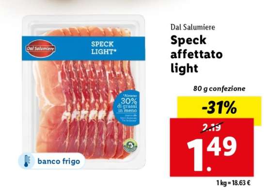 Speck affettato light