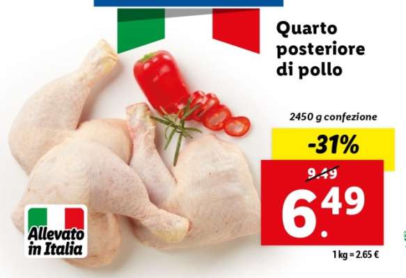 Quarto posteriore di pollo