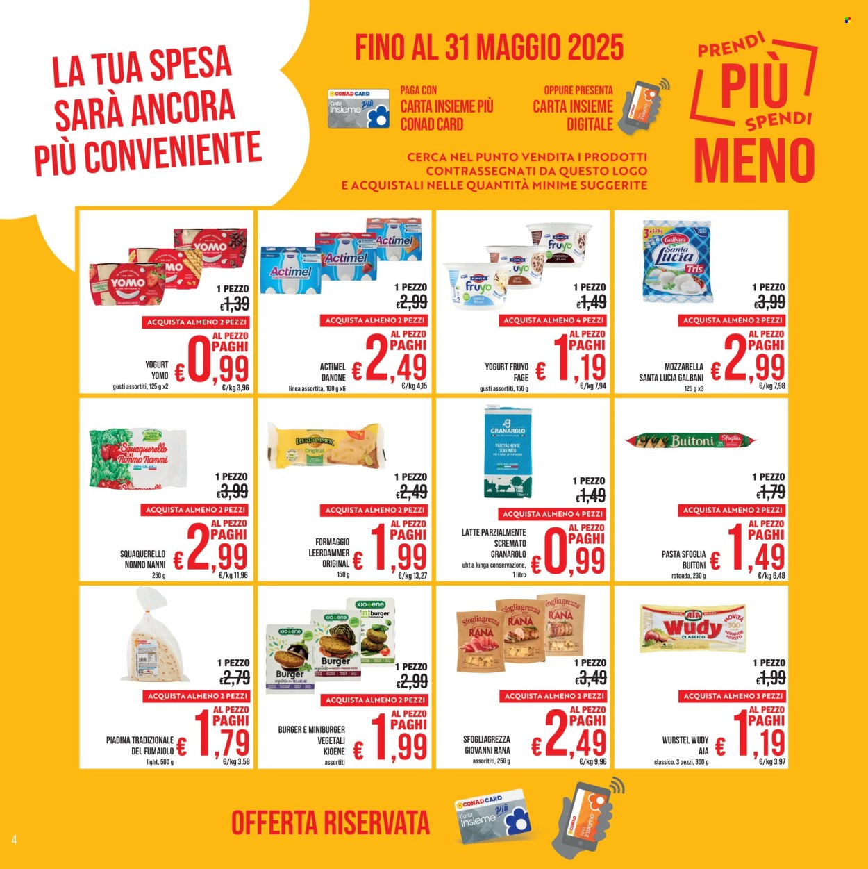 Leták Spesa Facile Conad - 1.5.2025 - 31.5.2025. Strana 4