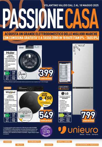 Volantino Unieuro - 2/5/2025 - 18/5/2025.