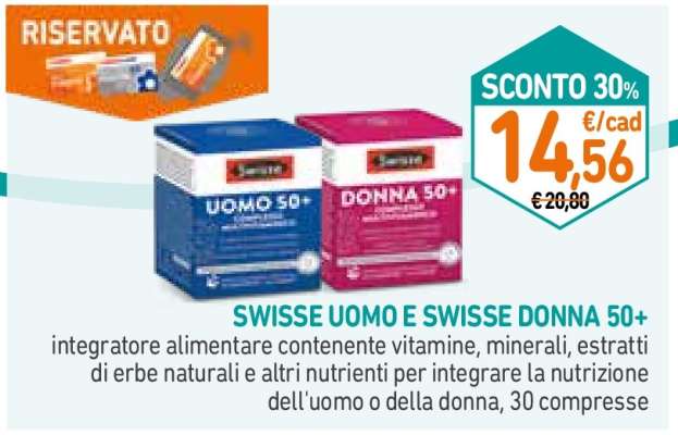 SWISSE UOMO E SWISSE DONNA 50+