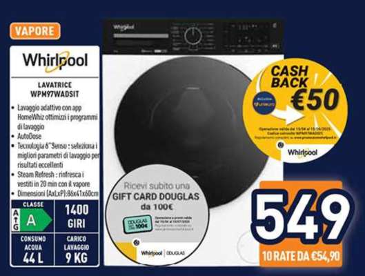 Whirlpool Lavatrice WPM97WADSIT
