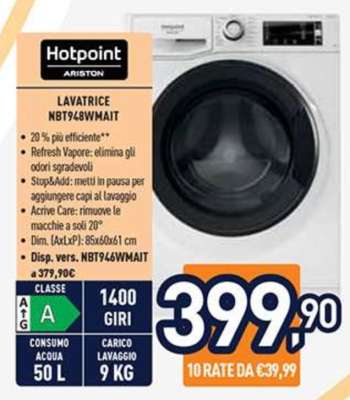 Hotpoint Ariston Lavatrice NBT948WMAIT