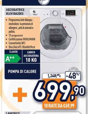 ASCIUGATRICE HLEH10A2DES