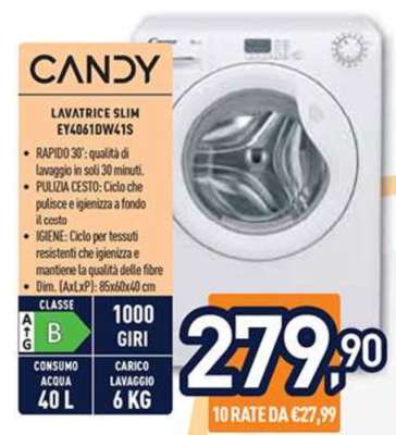 CANDY LAVATRICE SLIM EY4 061D4W41S