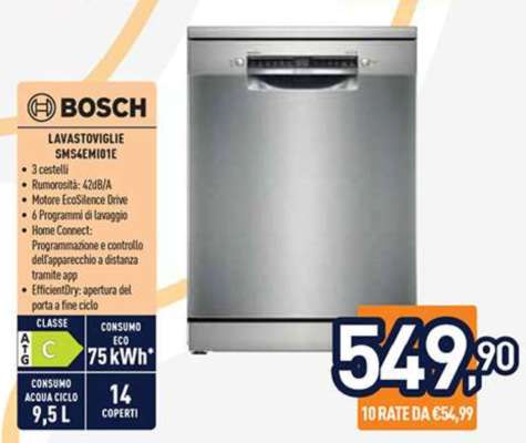 BOSCH LAVASTOVIGLIE SMS4EMI01E