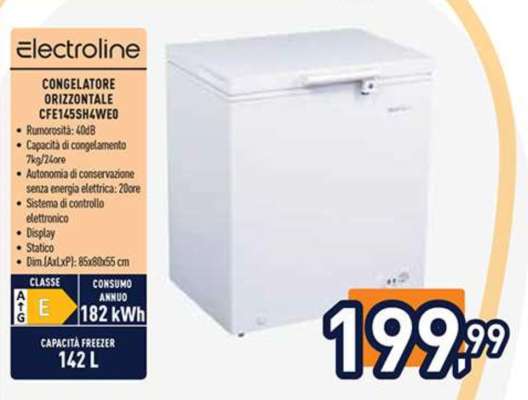 Electroline Congelatore Orizzontale CFE145SH4WE0