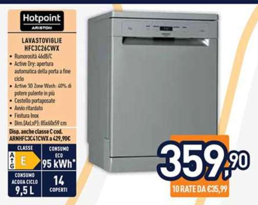 Hotpoint Ariston Lavastoviglie HF3C26WX