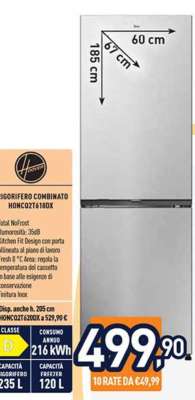 Frigorifero Combinato HONC02T618DX