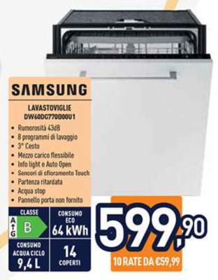 Samsung Lavastoviglie DW60DG770BB0U1