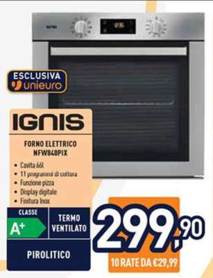 IGNIS FORNO ELETTRICO NFW840PIX
