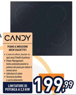 CANDY PIANO A INDUZIONE 60CM C1642CTTE1