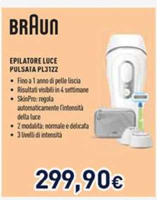 BRAUN EPILATORE LUCE PULSATA PL3122